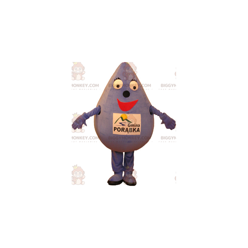 Purple Smiling Giant Water Drop BIGGYMONKEY™ Mascot Costume –