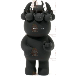 Costume de mascotte BIGGYMONKEY™ de diablotin noir avec des