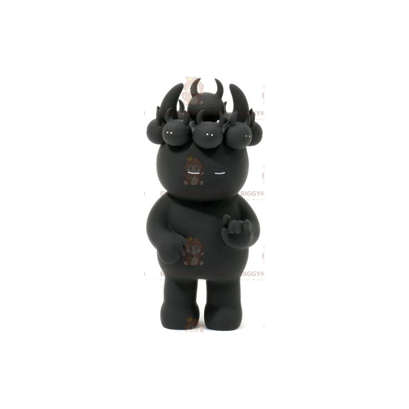 BIGGYMONKEY™ mascottekostuum zwarte kabouter met welpen op