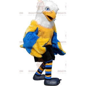 BIGGYMONKEY™ Costume da mascotte Giallo Bianco Blu Bird