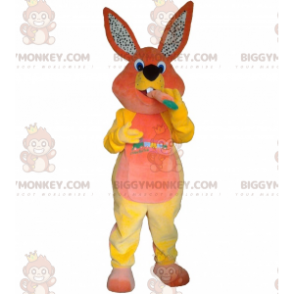 BIGGYMONKEY™ Costume mascotte coniglio peluche carota -