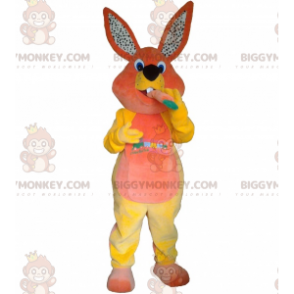 BIGGYMONKEY™ Rabbit Plush Carrot Mascot Costume -