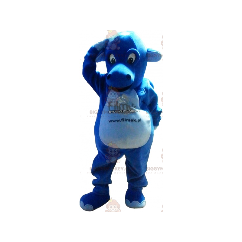 Fantastisk Giant Blue Dragon BIGGYMONKEY™ maskotkostume -