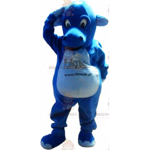 Fantastisk Giant Blue Dragon BIGGYMONKEY™ maskotdräkt -