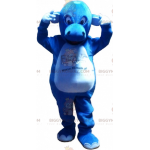 Fantastico costume della mascotte del drago blu gigante