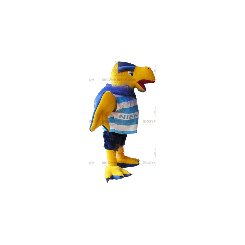 BIGGYMONKEY™ Costume da mascotte Avvoltoio giallo e blu in