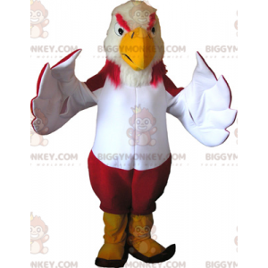 BIGGYMONKEY™ Mascot Costume Colorful Vulture With Yellow Boots