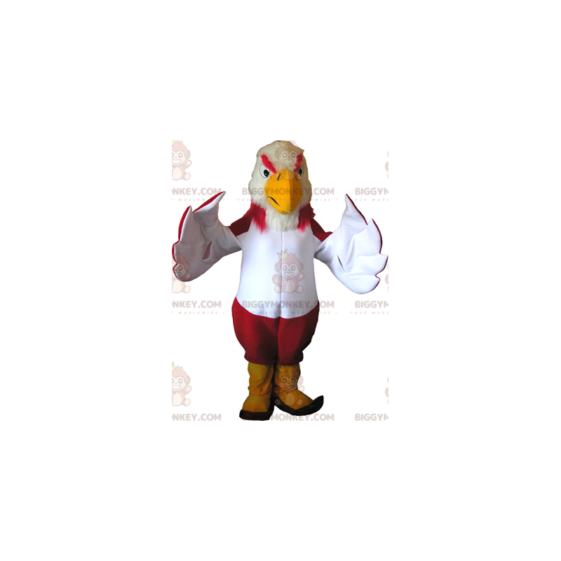 BIGGYMONKEY™ Mascot Costume Colorful Vulture With Yellow Boots