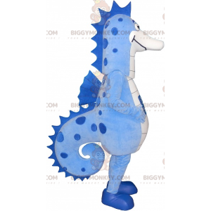Costume da mascotte BIGGYMONKEY™ cavalluccio marino gigante blu