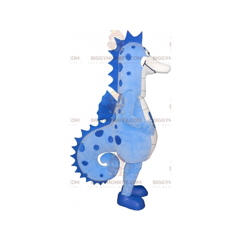 Giant Blue and White Seahorse BIGGYMONKEY™ Mascot Costume -