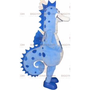 Costume da mascotte BIGGYMONKEY™ cavalluccio marino gigante blu