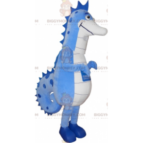 Kostým maskota obřího modrobílého mořského koníka BIGGYMONKEY™