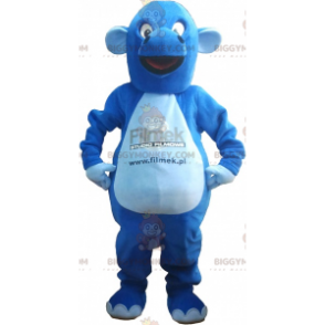 Costume da mascotte gigante drago blu BIGGYMONKEY™ -