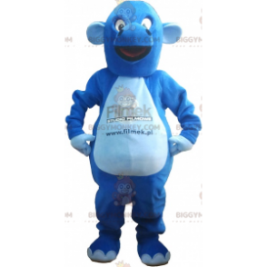 Riesiger blauer Drache BIGGYMONKEY™ Maskottchen-Kostüm -