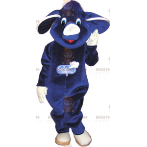 Heel schattig BIGGYMONKEY™-mascottekostuum met blauwe, paarse