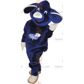 Costume da mascotte BIGGYMONKEY™ con elefante blu viola e