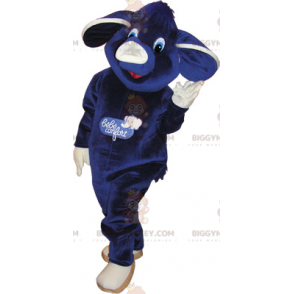 Costume de mascotte BIGGYMONKEY™ d'éléphant bleu violet et