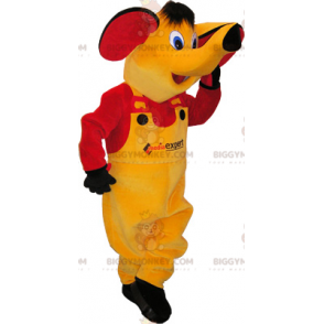 Costume da mascotte BIGGYMONKEY™ Elefante giallo vestito di