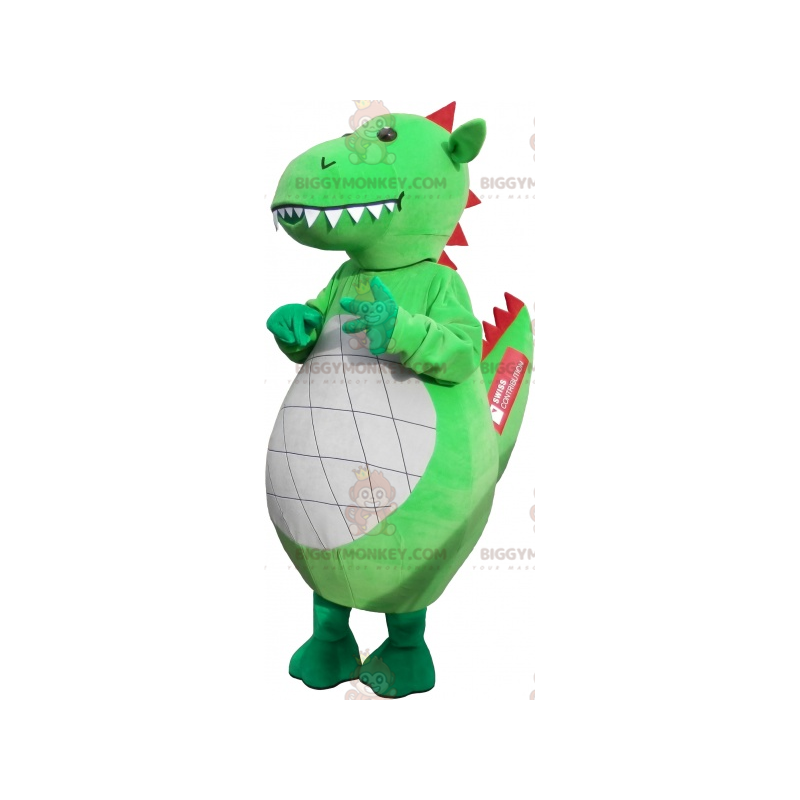 Fantasia de mascote gigante gigante do dragão verde