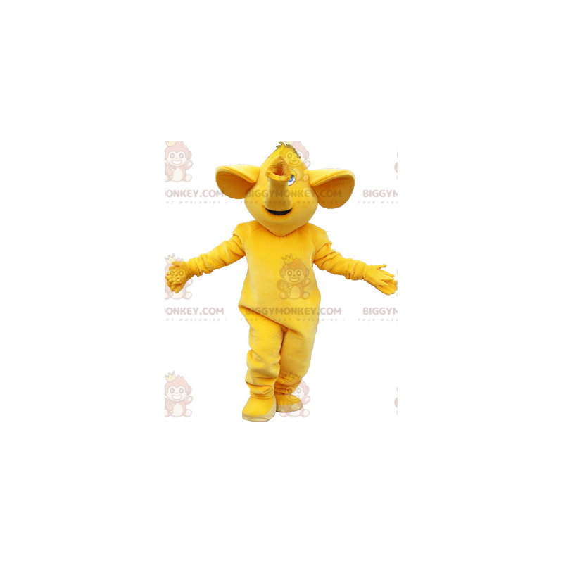 Costume da mascotte BIGGYMONKEY™ Elefante gigante giallo -