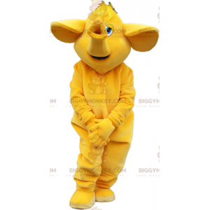 Costume da mascotte BIGGYMONKEY™ Elefante gigante giallo -