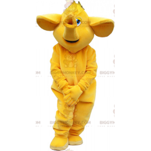 Traje de mascote de elefante gigante amarelo BIGGYMONKEY™ –