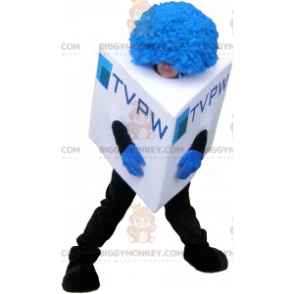 Firkantet snemand BIGGYMONKEY™ maskot kostume kube BIGGYMONKEY™