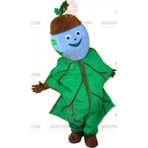 Traje de mascote Acorn BIGGYMONKEY™ com roupa de folha de