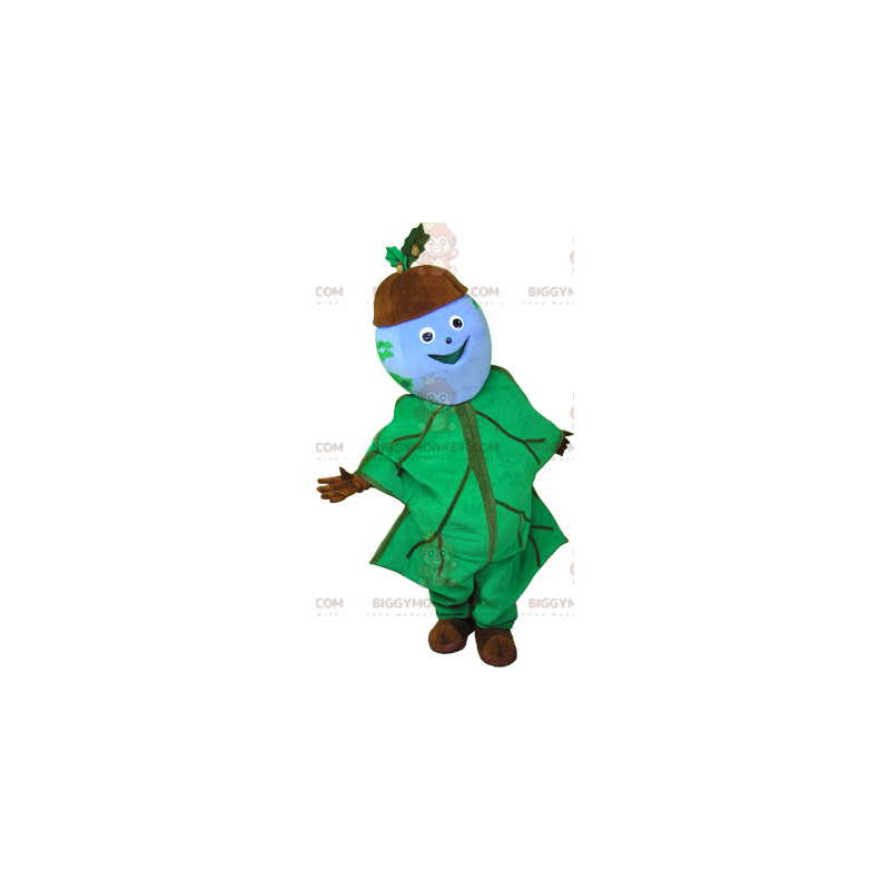 Acorn BIGGYMONKEY™ Mascot Costume with Oak Leaf Outfit -