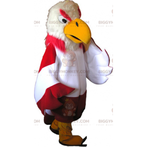 BIGGYMONKEY™ Mascot Costume Colorful Vulture with Yellow Paws -