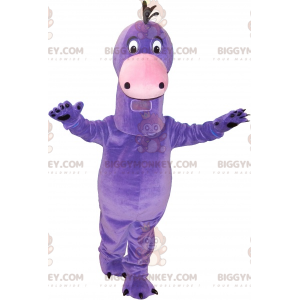 Molto carino il costume della mascotte del dinosauro viola