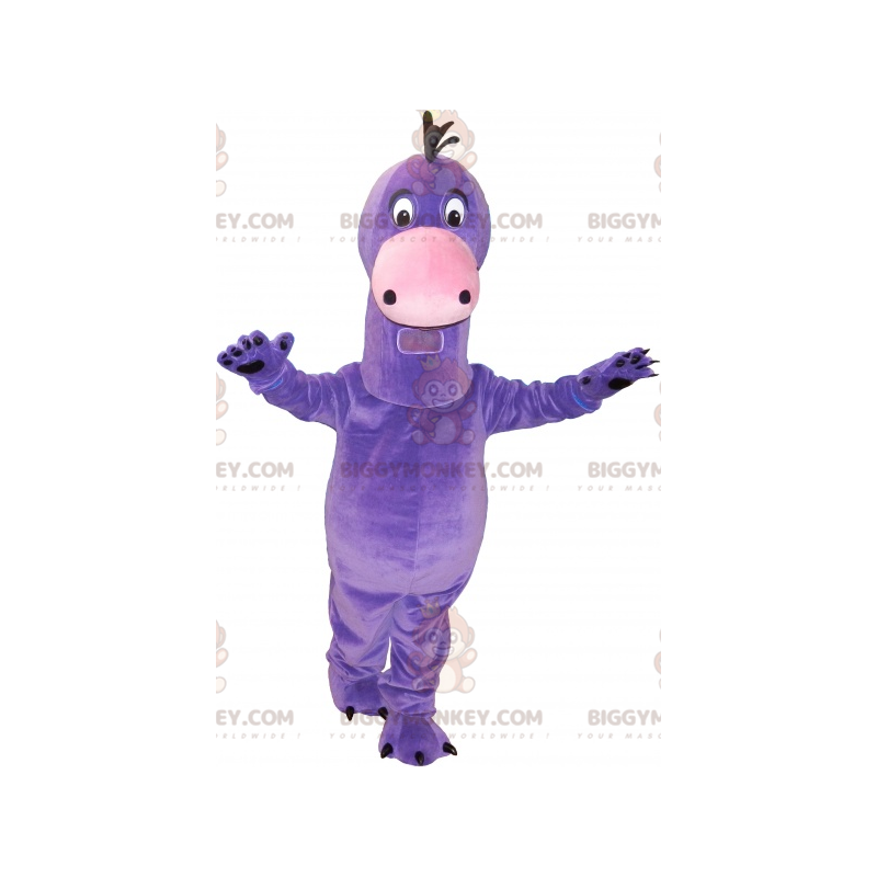 Very Cute Giant Purple Dinosaur BIGGYMONKEY™ Mascot Costume -