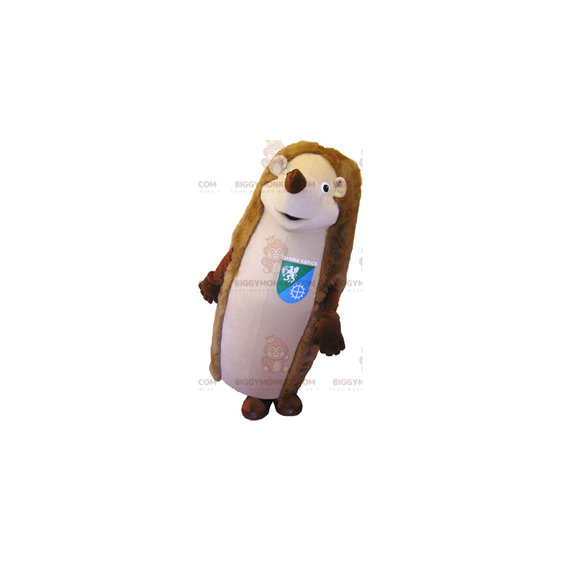 Disfraz de mascota erizo marrón y canela gigante BIGGYMONKEY™ -