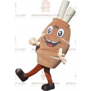 Costume de mascotte BIGGYMONKEY™ de gigot de viande avec des os