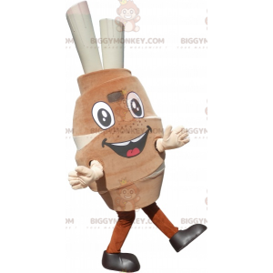 Costume de mascotte BIGGYMONKEY™ de gigot de viande avec des os