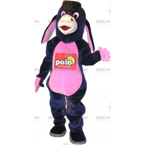 Divertido disfraz de mascota burro negro y rosa BIGGYMONKEY™ -