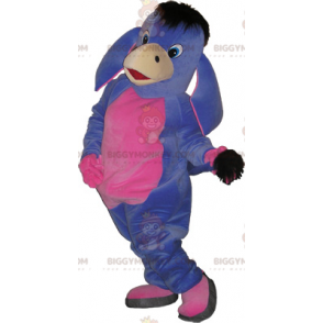 Disfraz de mascota burro morado y rosa BIGGYMONKEY™. Disfraz de