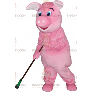 Costume mascotte BIGGYMONKEY™ di maiale rosa gigante molto