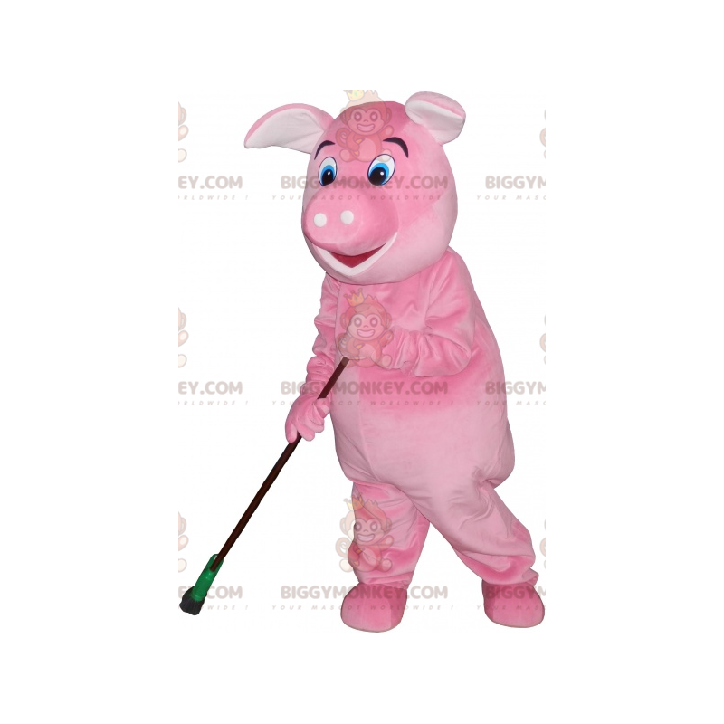 Bardzo realistyczny kostium maskotki ogromnej różowej świni