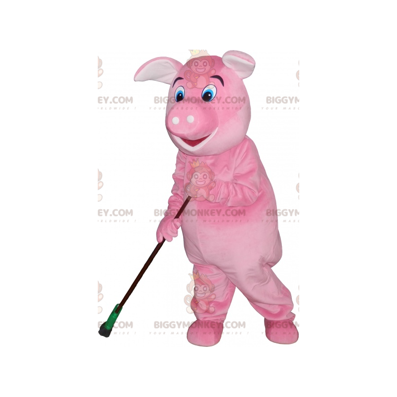 Costume de mascotte BIGGYMONKEY™ de cochon rose géant très