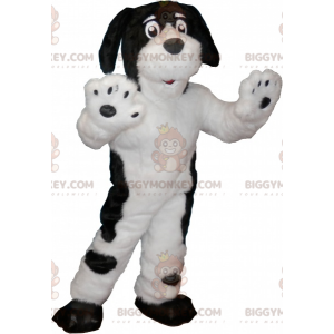 Fantasia de mascote BIGGYMONKEY™ cão branco com manchas pretas