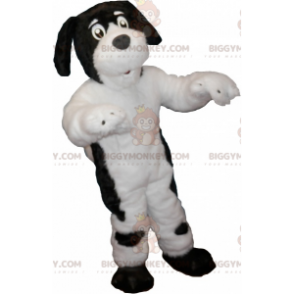 BIGGYMONKEY™ maskotkostume Hvid hund med sorte pletter -