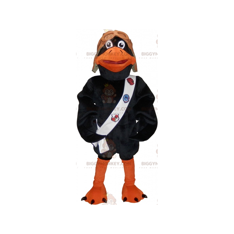 Costume de mascotte BIGGYMONKEY™ de goéland aviateur oiseau