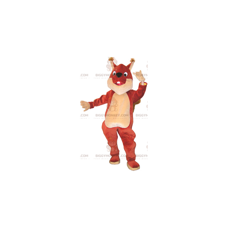 Costume da mascotte BIGGYMONKEY™ scoiattolo marrone e beige