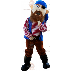 Costume de mascotte BIGGYMONKEY™ de pirate à l'air farouche -