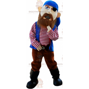 Costume de mascotte BIGGYMONKEY™ de pirate à l'air farouche -