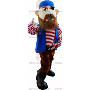 Costume de mascotte BIGGYMONKEY™ de pirate à l'air farouche -