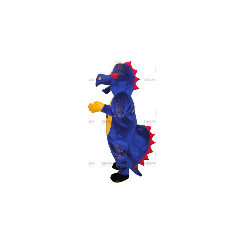 Violetti dinosaurus BIGGYMONKEY™ maskottiasu. jättiläinen