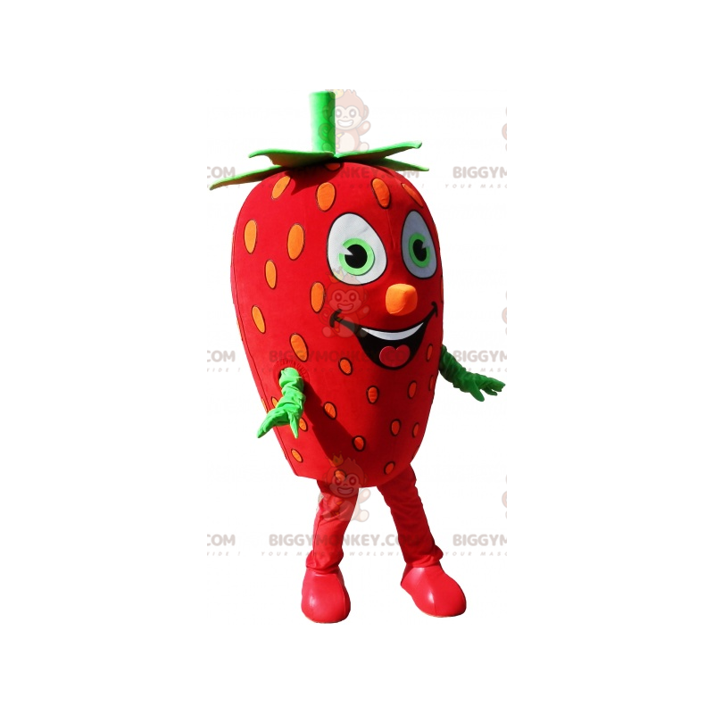 Giant Strawberry BIGGYMONKEY™ Maskottchenkostüm Erdbeerkostüm -