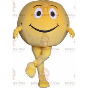 Costume de mascotte BIGGYMONKEY™ de balle jaune géante. Costume